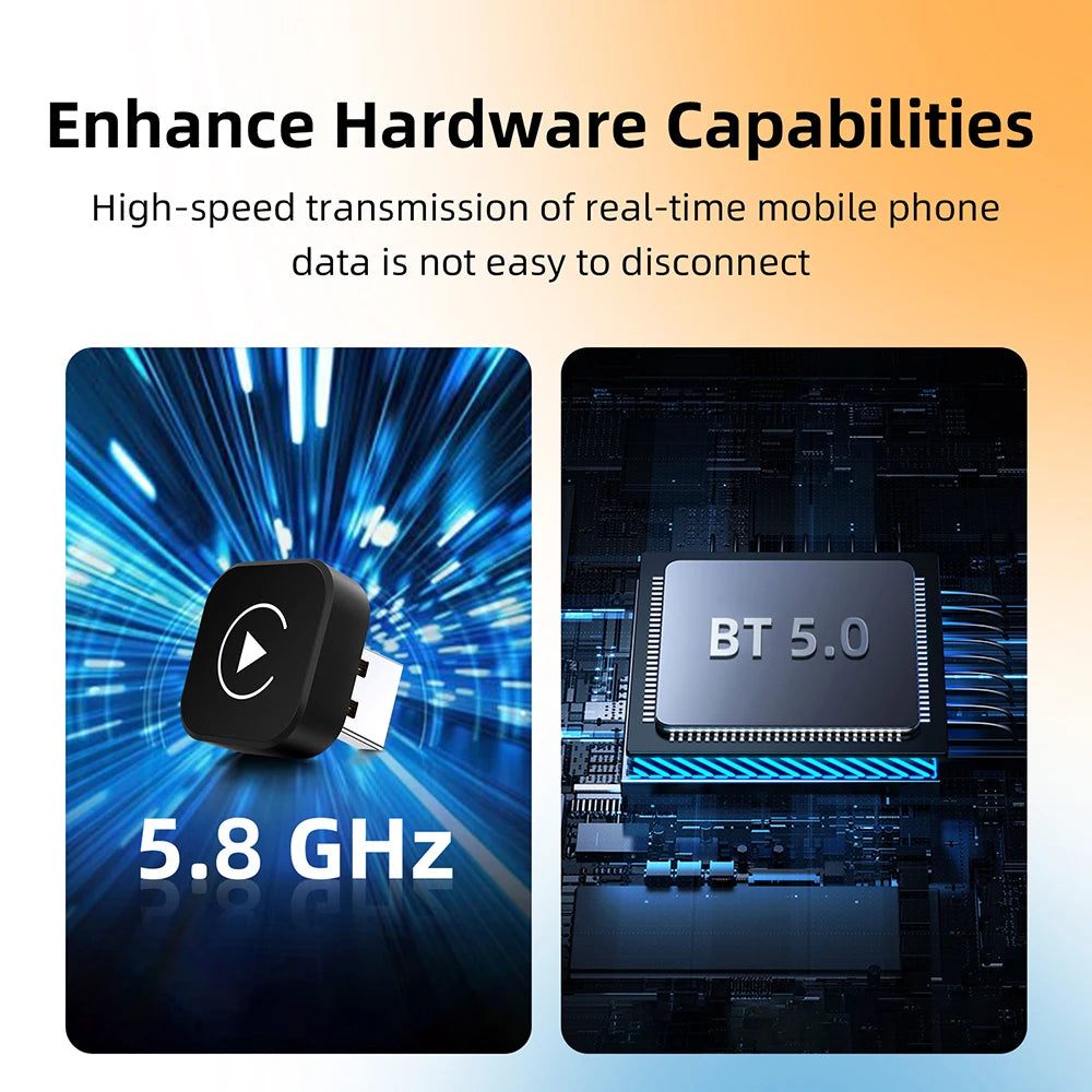 AutoLink™ 2w1 – Bezprzewodowy CarPlay & Android Auto